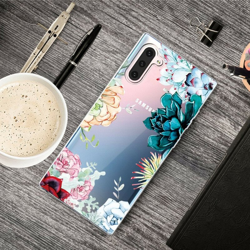 Skal Samsung Galaxy Note 10 Sömlös Akvarell Blommor