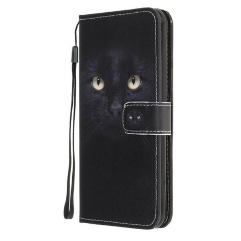 Fodral Samsung Galaxy M31 Med Kedjar Strappy Black Cat Eyes