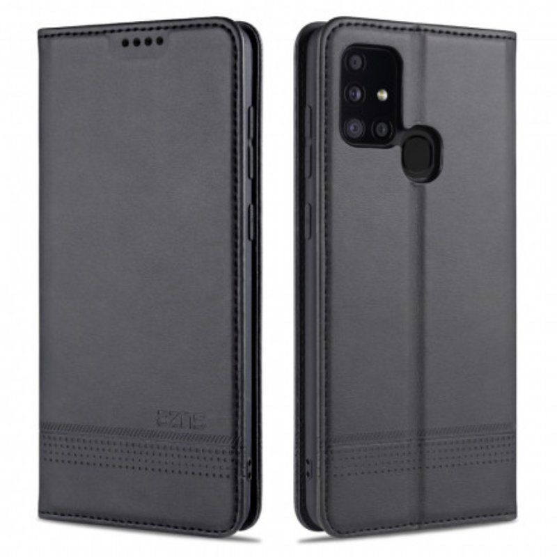 Folio-fodral Samsung Galaxy M31 Läderfodral Azns Läder Styling