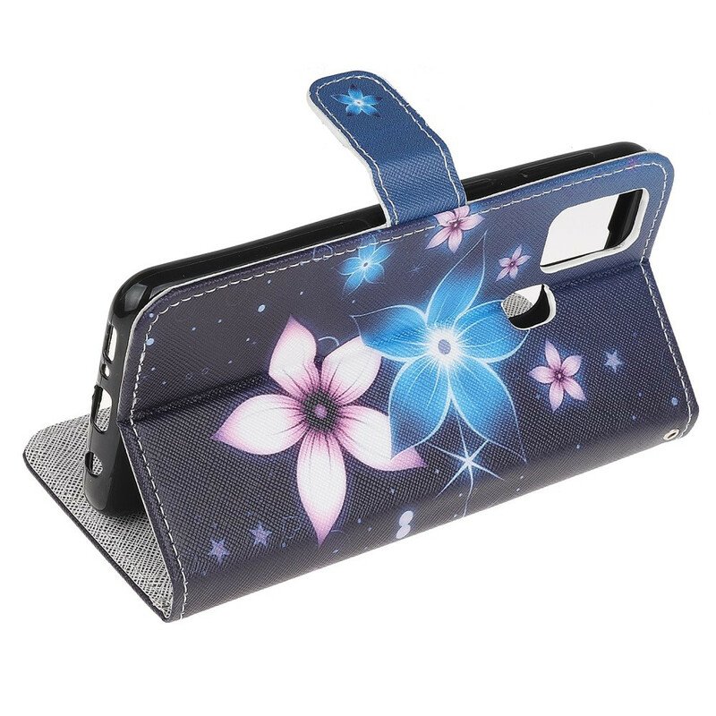 Folio-fodral Samsung Galaxy M31 Med Kedjar Lunar Strap Blommor