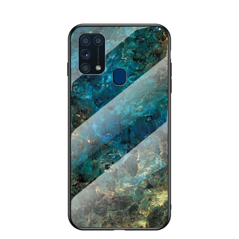 Mobilskal Samsung Galaxy M31 Premium Färg Härdat Glas