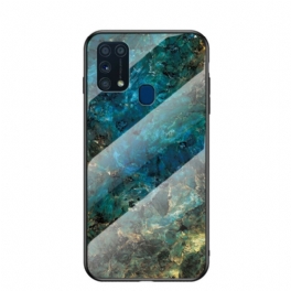 Mobilskal Samsung Galaxy M31 Premium Färg Härdat Glas