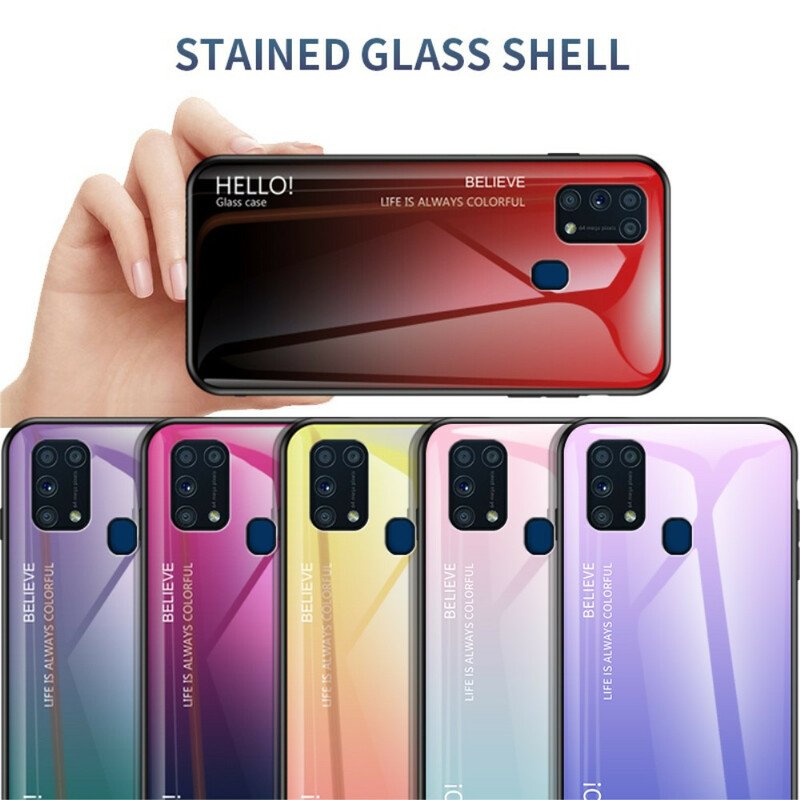 Skal Samsung Galaxy M31 Härdat Glas Hej