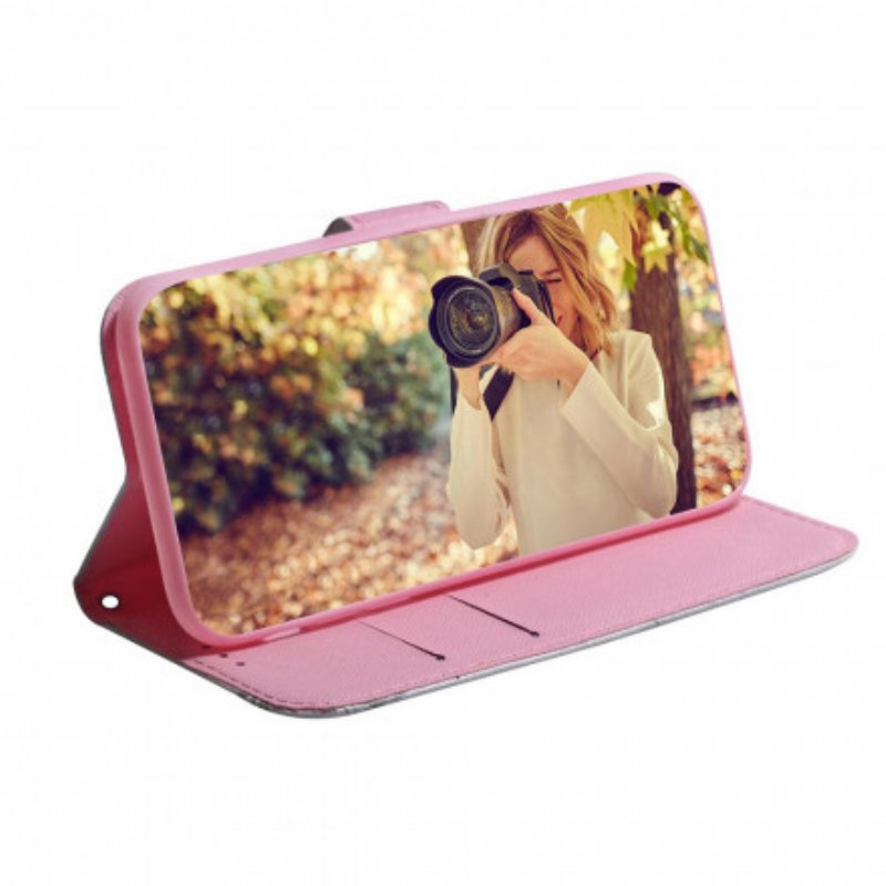 Fodral Motorola Edge 20 Blomma Dusty Pink