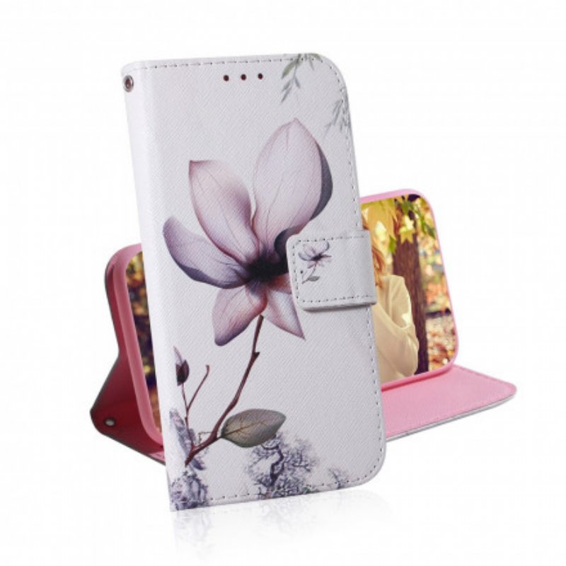 Fodral Motorola Edge 20 Blomma Dusty Pink