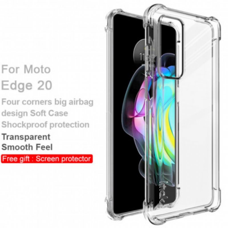 Skal Motorola Edge 20 Transparent Med Imak Screen Film