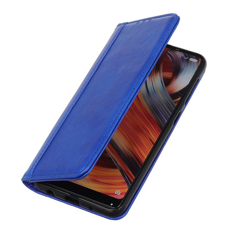 Folio-fodral Huawei Nova 8i Läderfodral Elegance Split Litchi Läder