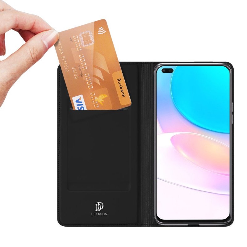 Folio-fodral Huawei Nova 8i Läderfodral Skin Pro Dux Ducis