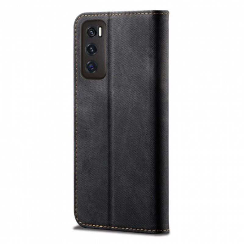 Folio-fodral Vivo Y70 Läderfodral Denim Tyg