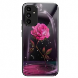 Skal För Samsung Galaxy A15 5g Rosa Härdat Glas