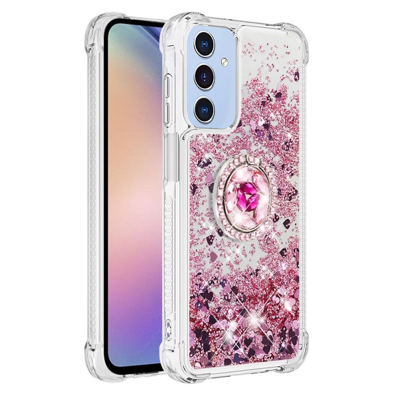 Skal Samsung Galaxy A15 5g Telefonfodral Stödring För Flytande Glitter