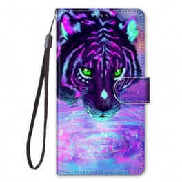 Fodral Xiaomi Redmi Note 9 Pro 5G Feline Med Lanyard