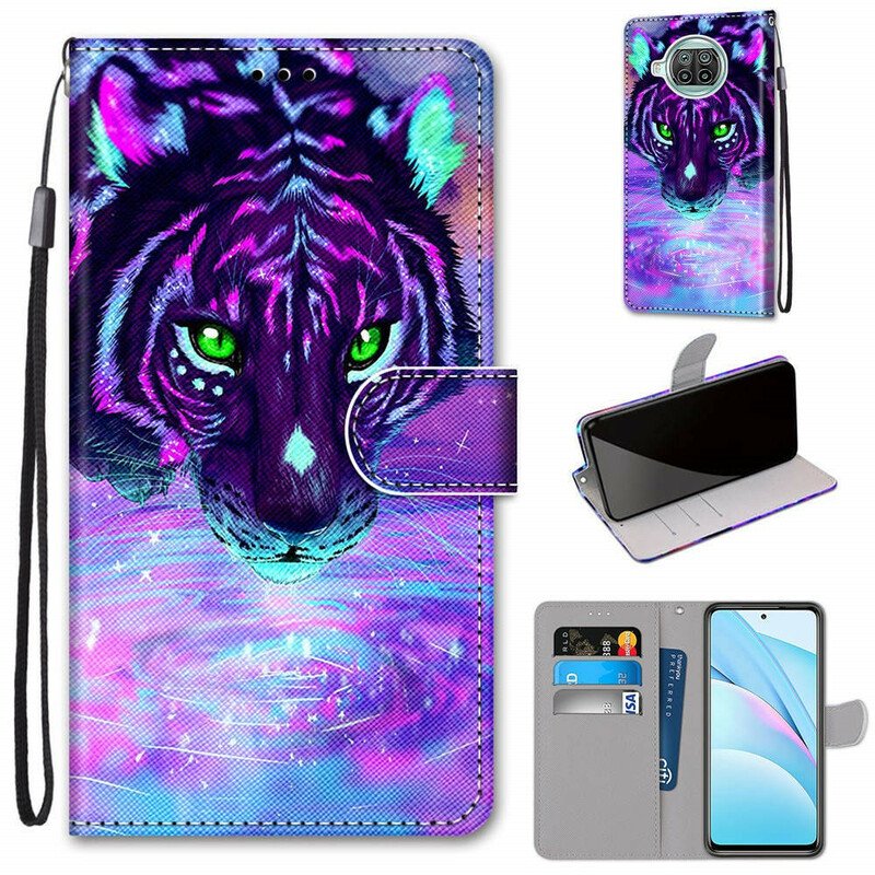 Fodral Xiaomi Redmi Note 9 Pro 5G Feline Med Lanyard