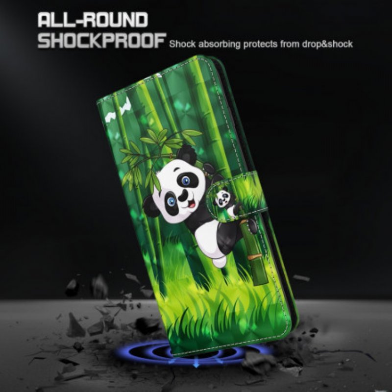 Fodral Xiaomi Redmi Note 9 Pro 5G Light Spot Panda Och Bambu