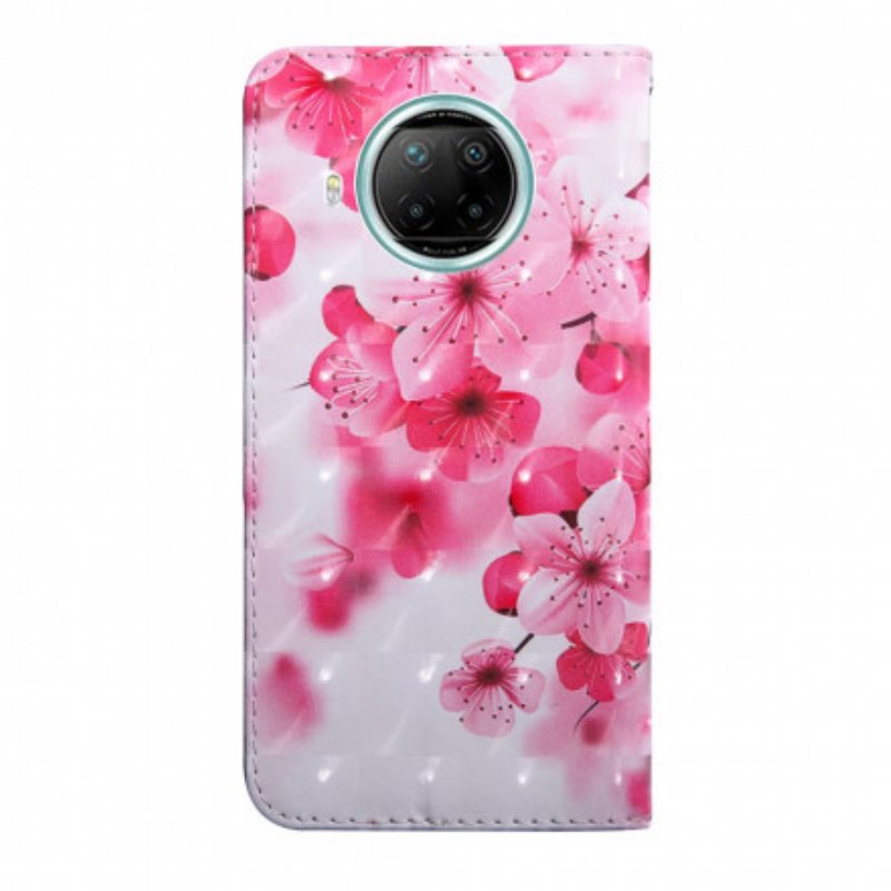 Fodral Xiaomi Redmi Note 9 Pro 5G Rosa Blommor