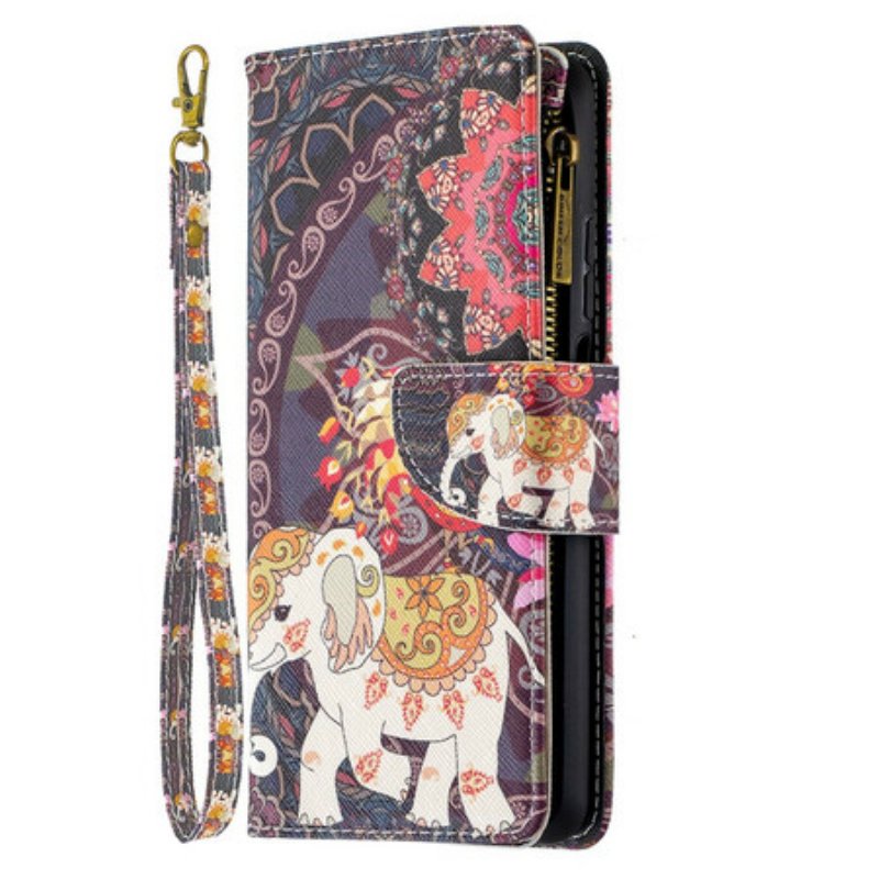 Folio-fodral Xiaomi Redmi Note 9 Pro 5G Elephant Zip-ficka