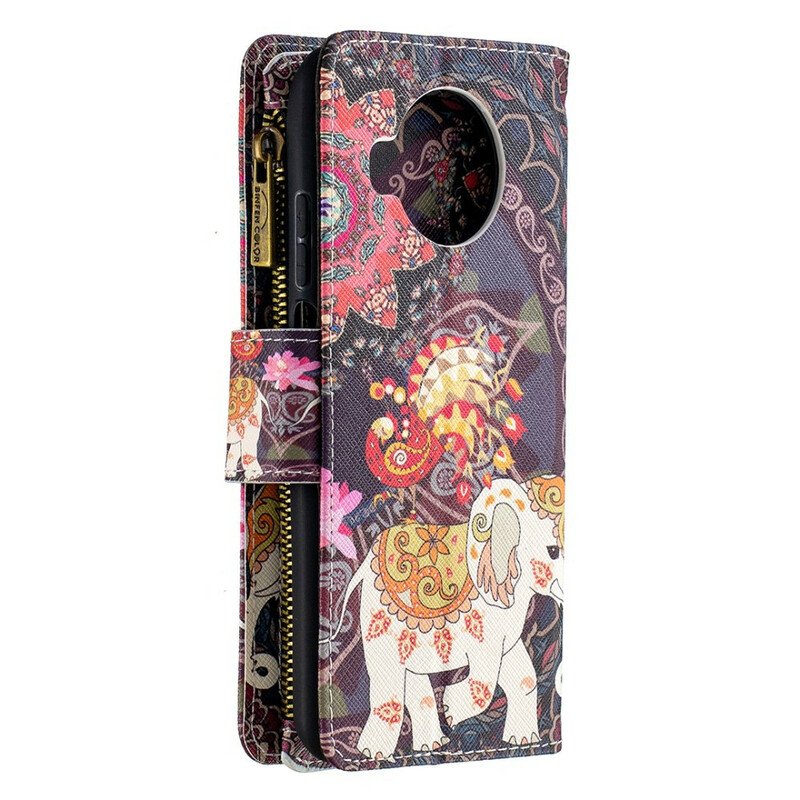 Folio-fodral Xiaomi Redmi Note 9 Pro 5G Elephant Zip-ficka