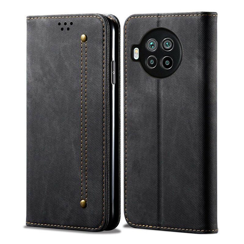 Folio-fodral Xiaomi Redmi Note 9 Pro 5G Läderfodral Denim Tyg