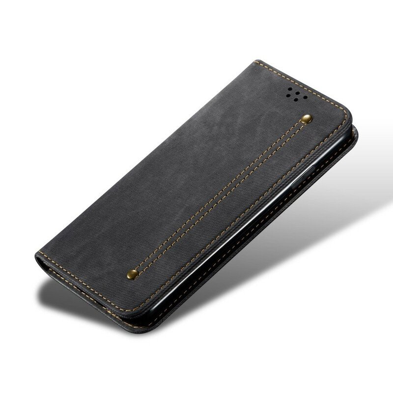 Folio-fodral Xiaomi Redmi Note 9 Pro 5G Läderfodral Denim Tyg