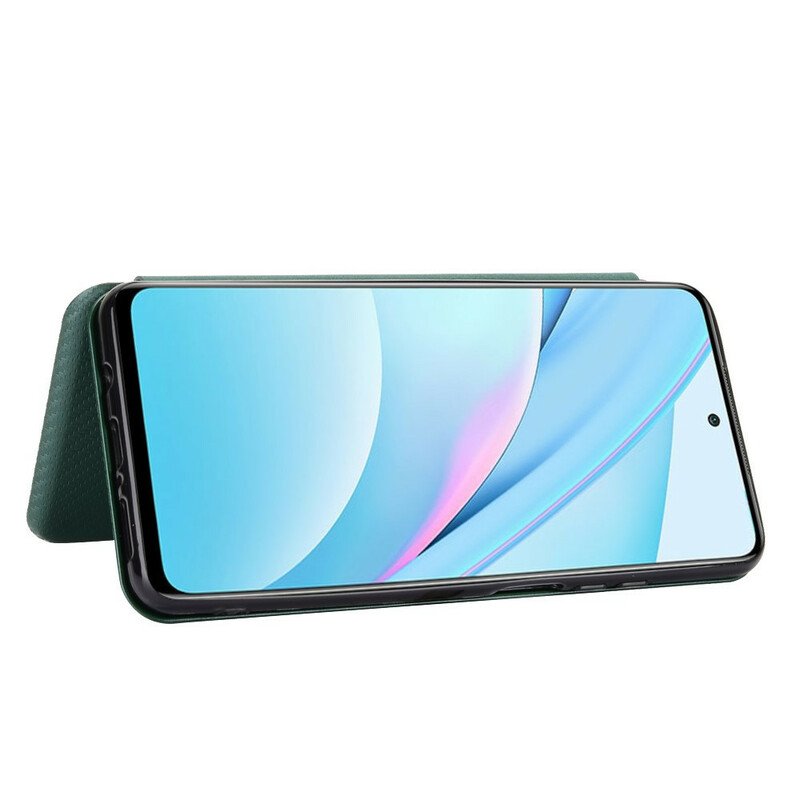 Folio-fodral Xiaomi Redmi Note 9 Pro 5G Läderfodral Kolfiber