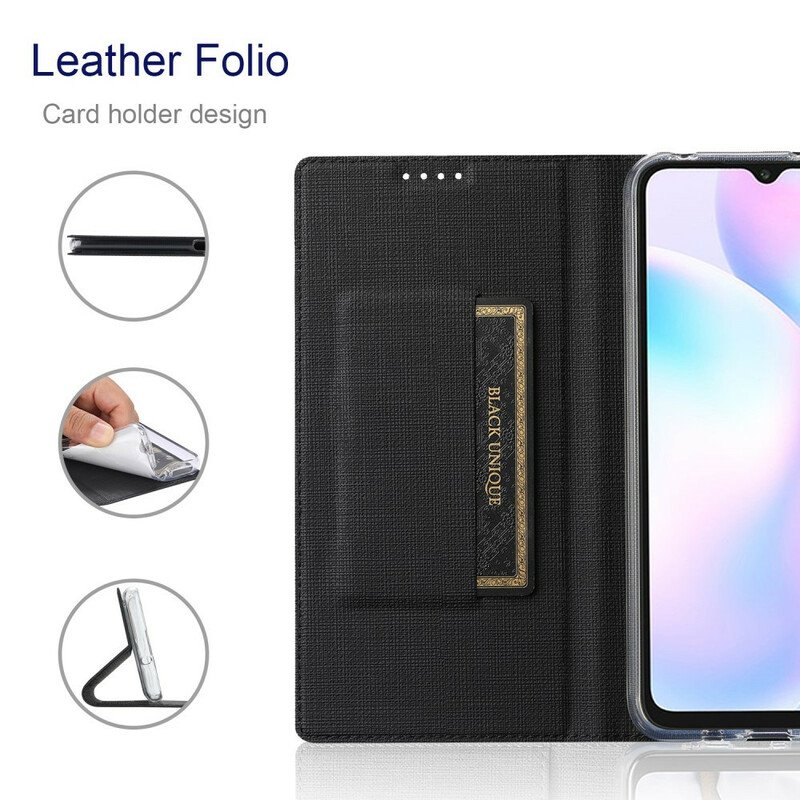 Folio-fodral Xiaomi Redmi Note 9 Pro 5G Läderfodral Strukturerad Vili Dmx