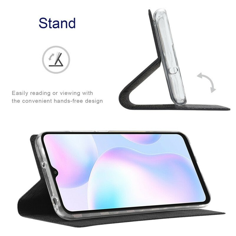 Folio-fodral Xiaomi Redmi Note 9 Pro 5G Läderfodral Strukturerad Vili Dmx