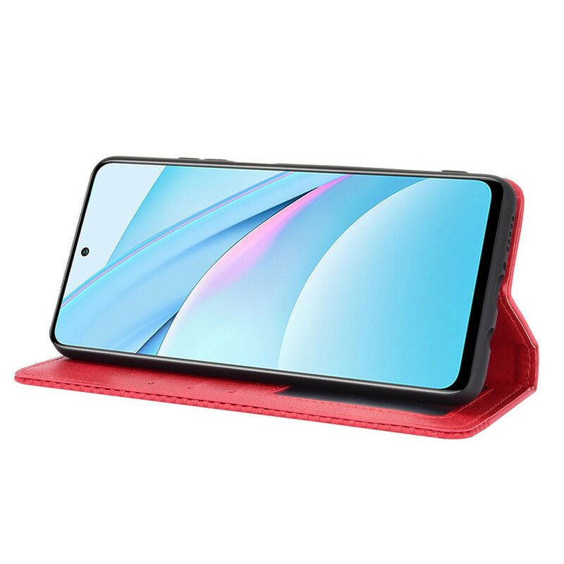 Folio-fodral Xiaomi Redmi Note 9 Pro 5G Läderfodral Vintage Effekt