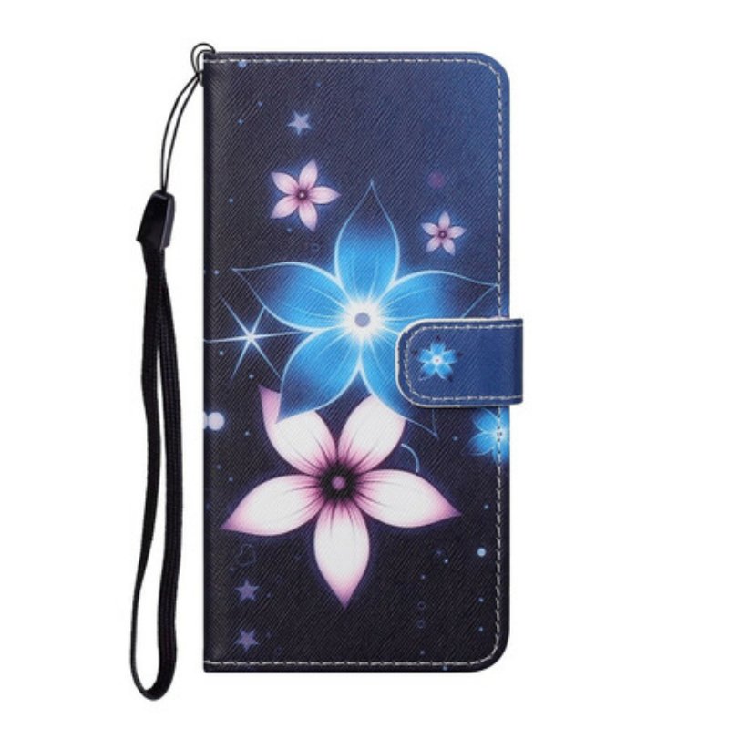 Folio-fodral Xiaomi Redmi Note 9 Pro 5G Med Kedjar Lunar Strap Blommor