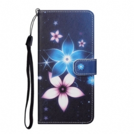 Folio-fodral Xiaomi Redmi Note 9 Pro 5G Med Kedjar Lunar Strap Blommor