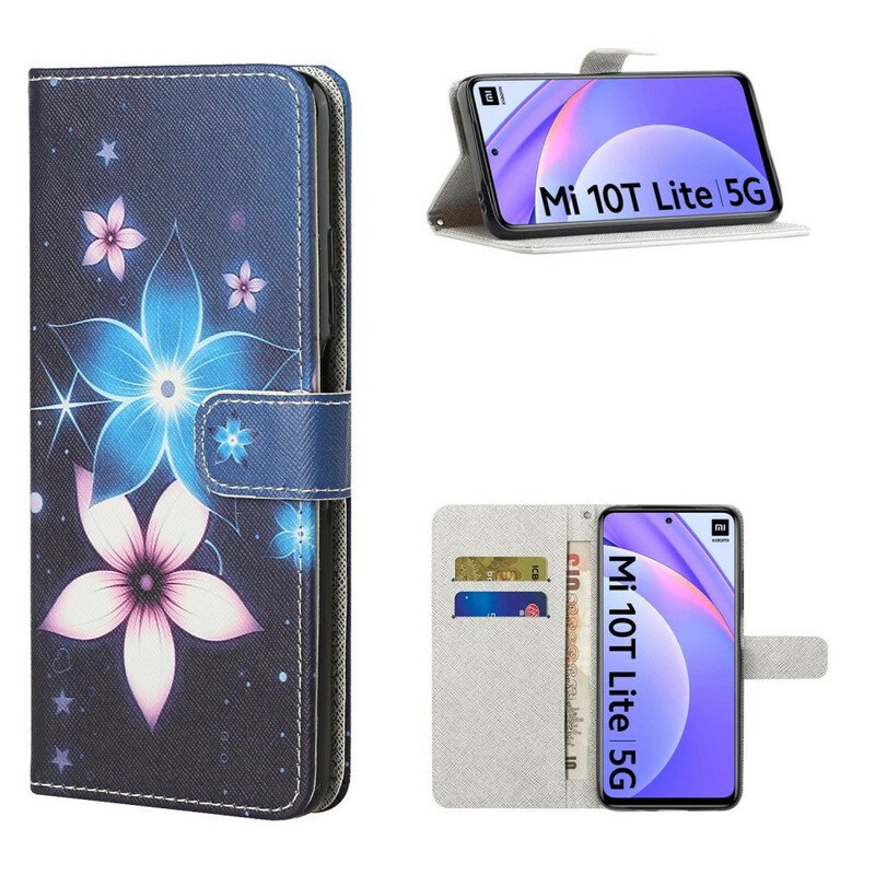 Folio-fodral Xiaomi Redmi Note 9 Pro 5G Med Kedjar Lunar Strap Blommor