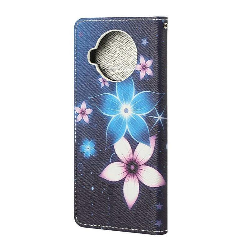 Folio-fodral Xiaomi Redmi Note 9 Pro 5G Med Kedjar Lunar Strap Blommor