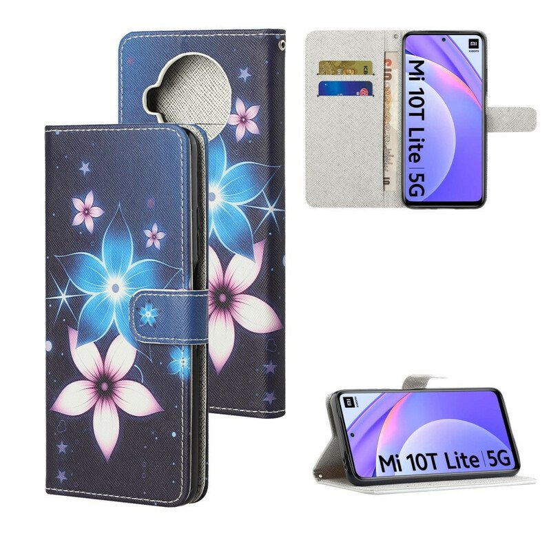 Folio-fodral Xiaomi Redmi Note 9 Pro 5G Med Kedjar Lunar Strap Blommor