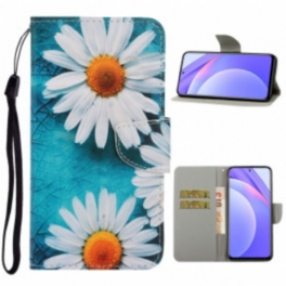 Folio-fodral Xiaomi Redmi Note 9 Pro 5G Med Kedjar Thong Daisies