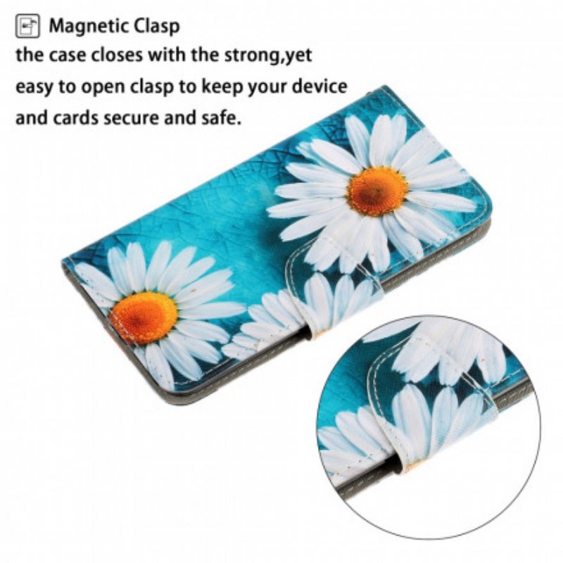 Folio-fodral Xiaomi Redmi Note 9 Pro 5G Med Kedjar Thong Daisies