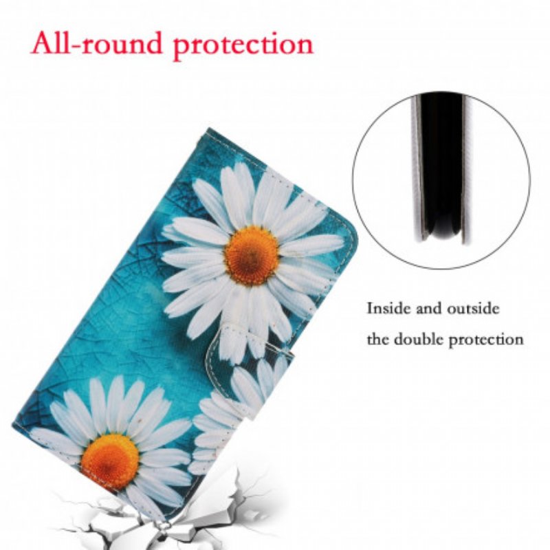 Folio-fodral Xiaomi Redmi Note 9 Pro 5G Med Kedjar Thong Daisies