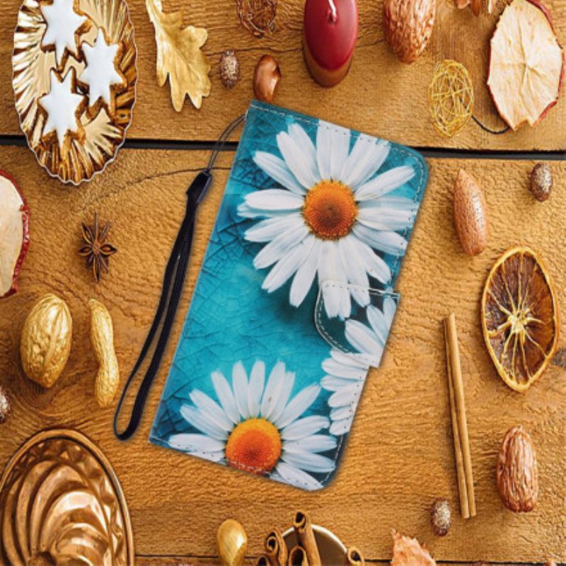 Folio-fodral Xiaomi Redmi Note 9 Pro 5G Med Kedjar Thong Daisies