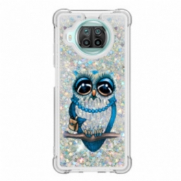 Mobilskal Xiaomi Redmi Note 9 Pro 5G Miss Owl Paljetter