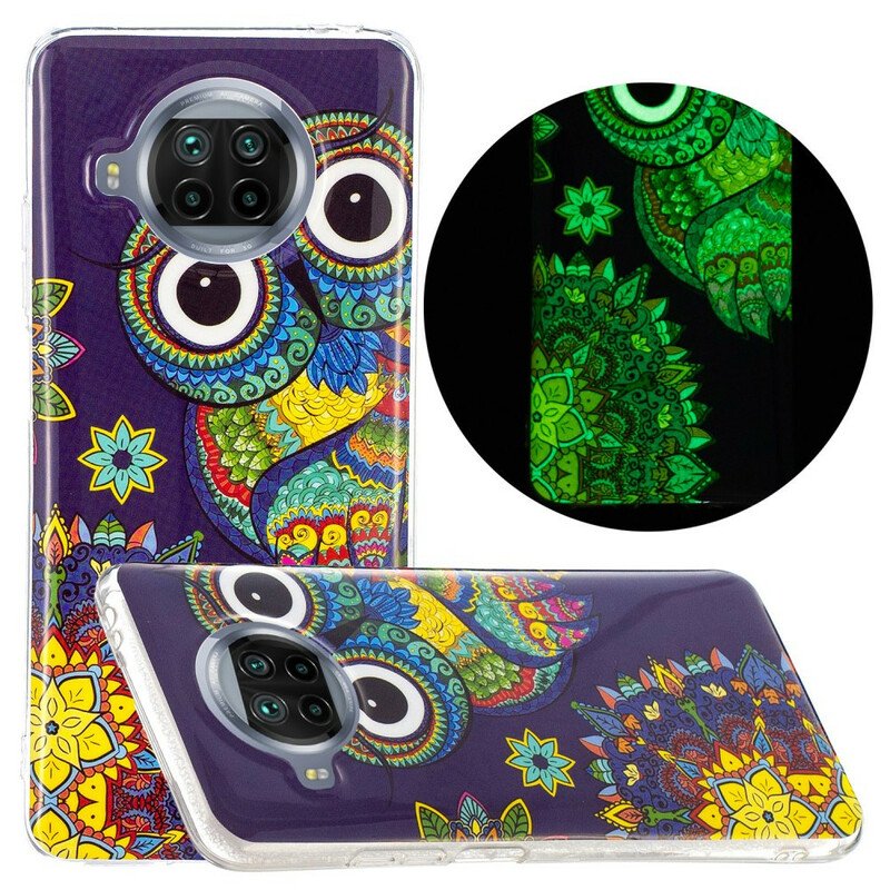 Mobilskal Xiaomi Redmi Note 9 Pro 5G Neon Mandala Uggla