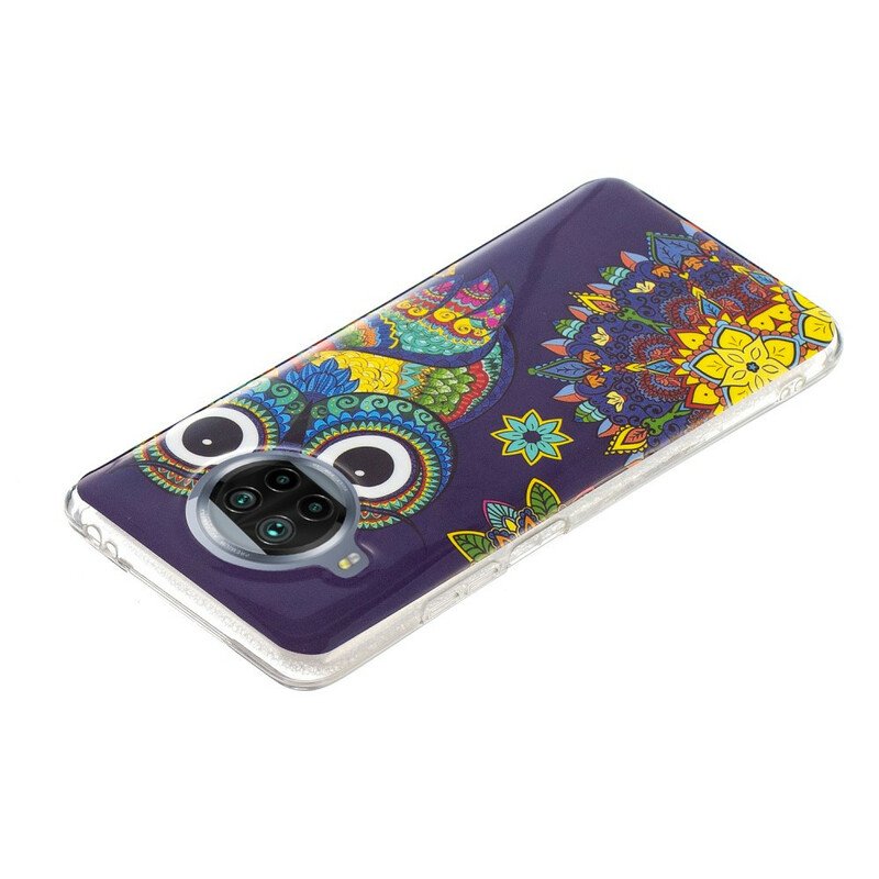 Mobilskal Xiaomi Redmi Note 9 Pro 5G Neon Mandala Uggla