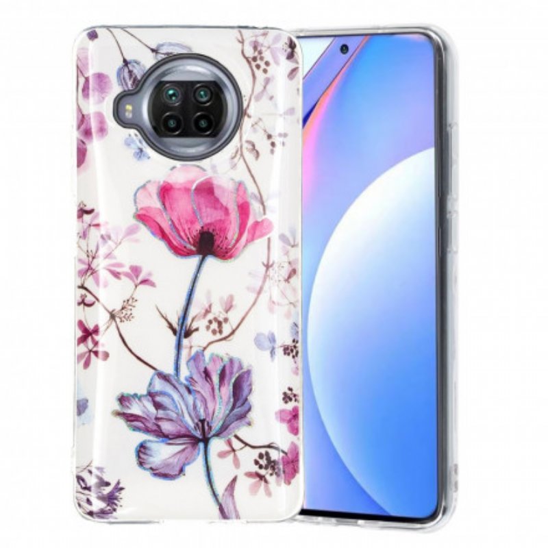 Skal Xiaomi Redmi Note 9 Pro 5G Marmorerade Blommor