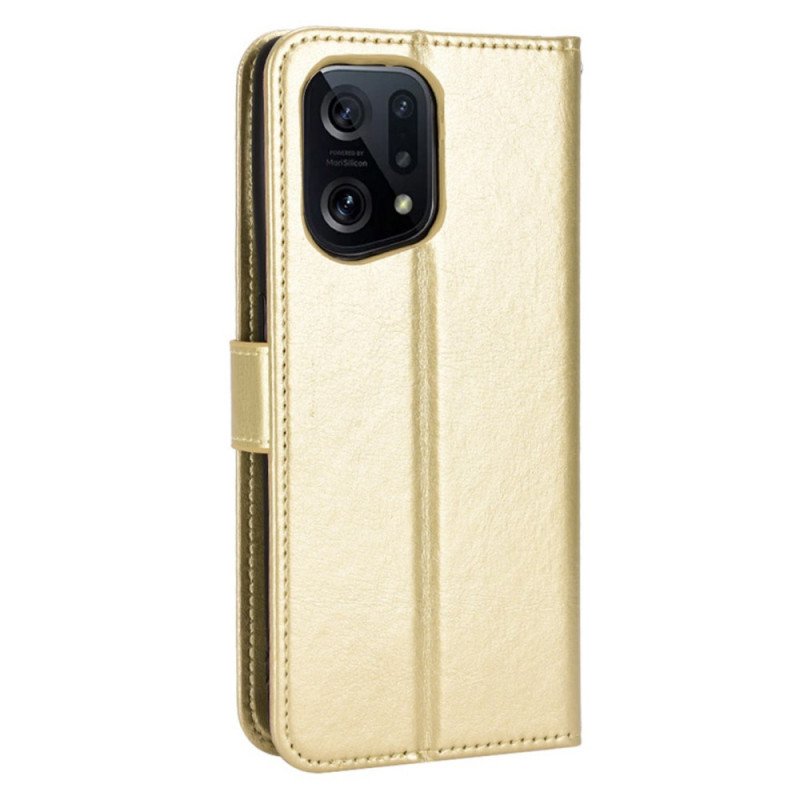 Fodral Oppo Find X5 Flashig Konstläder