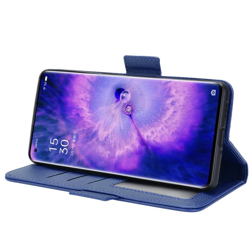 Fodral Oppo Find X5 Folio-fodral Flap Double Nya Färger