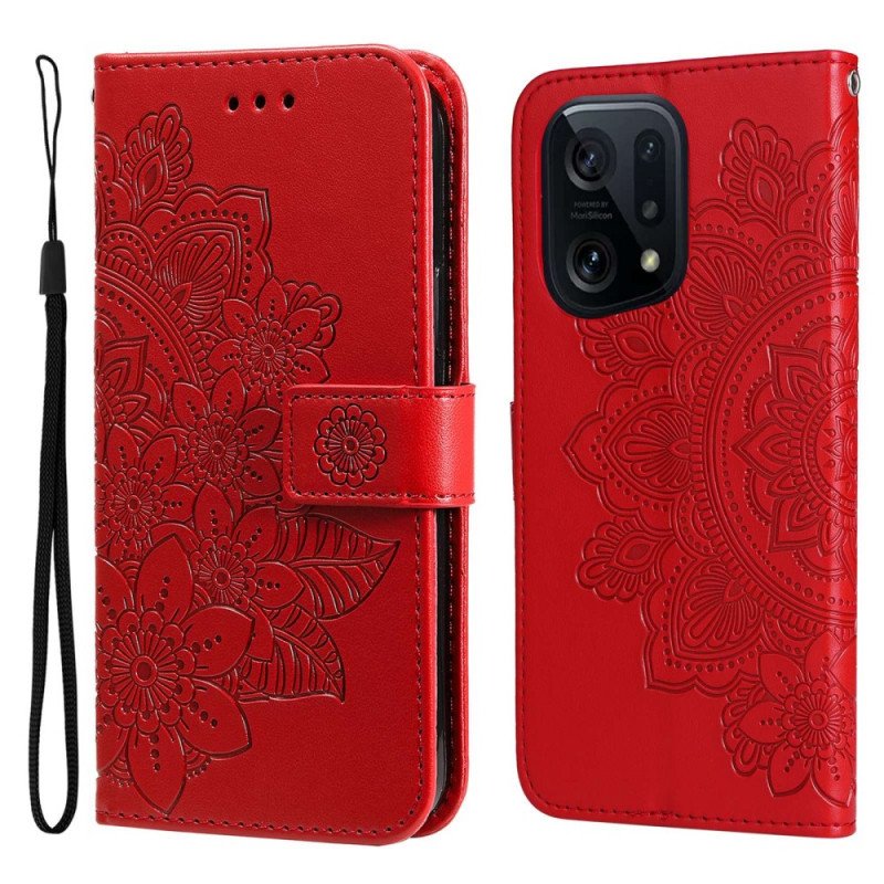 Fodral Oppo Find X5 Med Kedjar Strappy Mandala