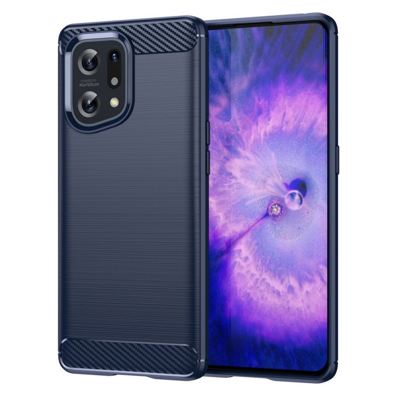 Mobilskal Oppo Find X5 Borstad Kolfiber