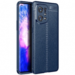 Skal Oppo Find X5 Lädereffekt Litchi Dubbel Linje