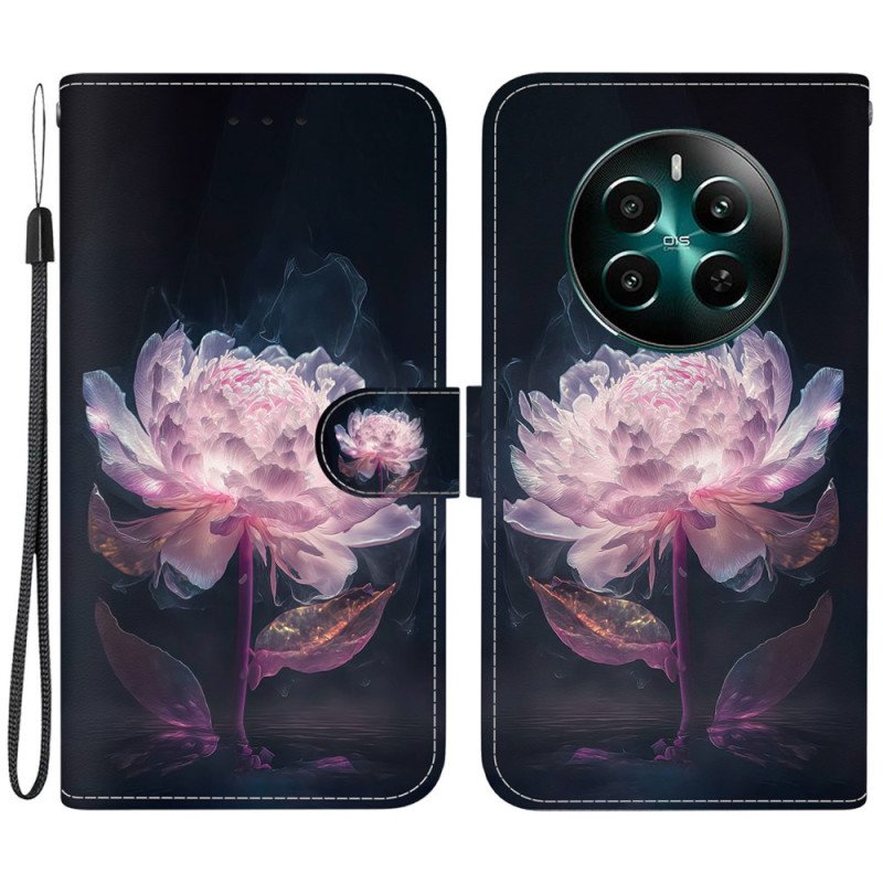 Fodral Realme 12 Plus 5g Lila Pion Med Rem