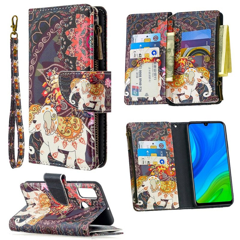 Fodral Huawei P Smart 2020 Elephant Zip-ficka