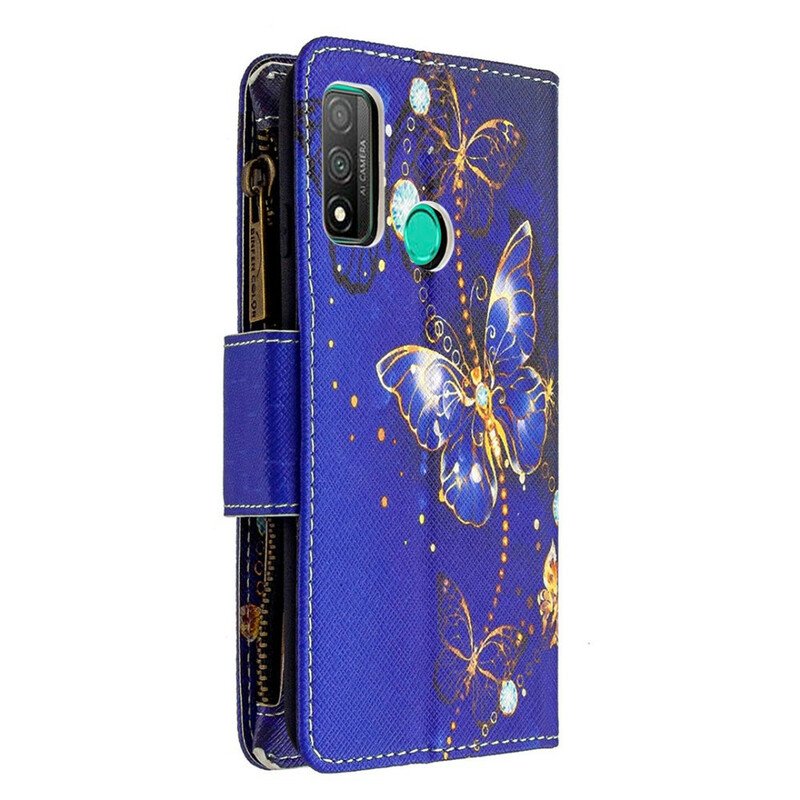 Fodral Huawei P Smart 2020 Fjärilar Med Dragkedja