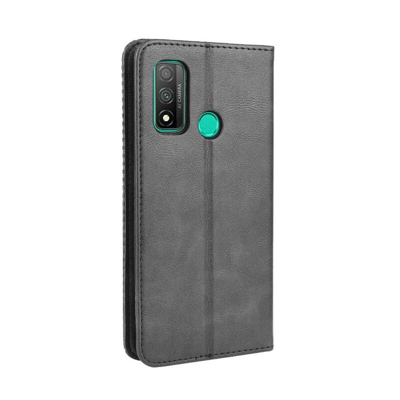 Folio-fodral Huawei P Smart 2020 Läderfodral Stiliserad Vintage Lädereffekt