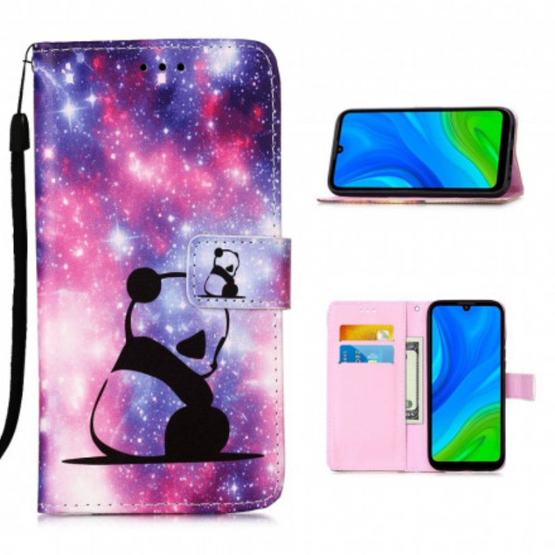 Folio-fodral Huawei P Smart 2020 Med Kedjar Lanyard Panda Musings